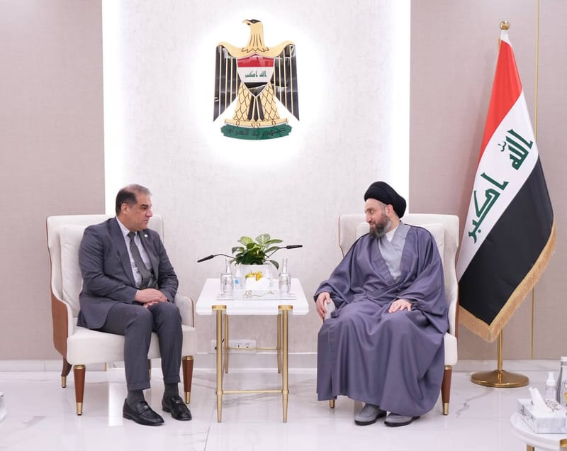 الحكيم يلتقي وفد نقابة المعلمين العراقيين برئاسة النقيب الأستاذ عدي العيساوي