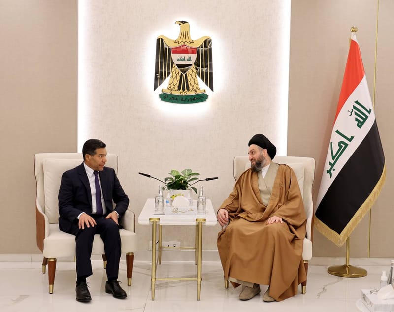 الحكيم يلتقي الأمين العام للمشروع الوطني العراقي الأستاذ جمال الضاري
