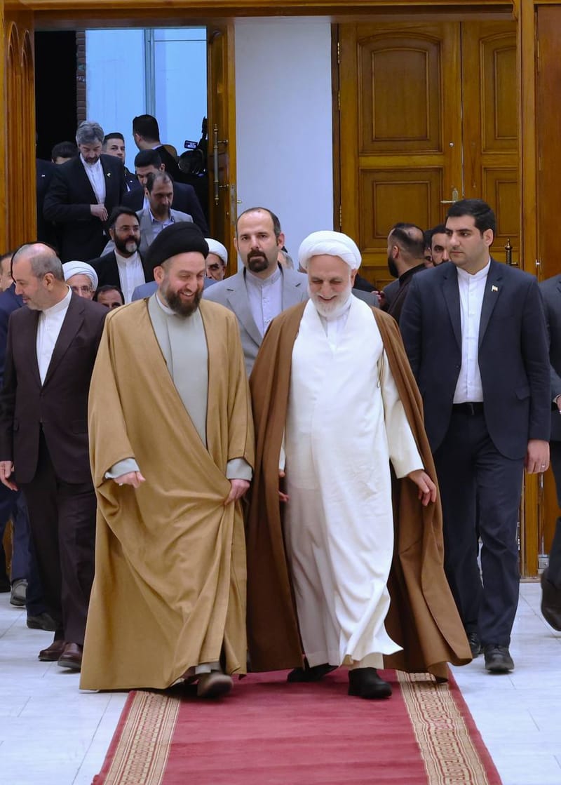 الحكيم يستقبل رئيس مجلس القضاء الأعلى الإيراني سماحة الشيخ محسني إيجئي والوفد المرافق له