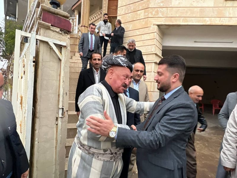 مسؤول مكتب اقليم كردستان الاستاذ صباح الصالحي يزور الشيخ فاضل اغا العقراوي