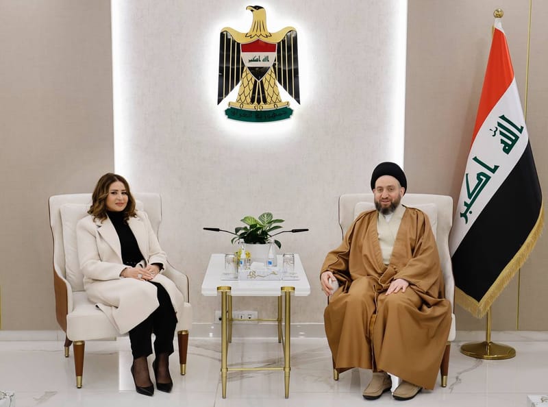 الحكيم يلتقي وفد نقابة المحامين برئاسة النقيب السيدة أحلام اللامي