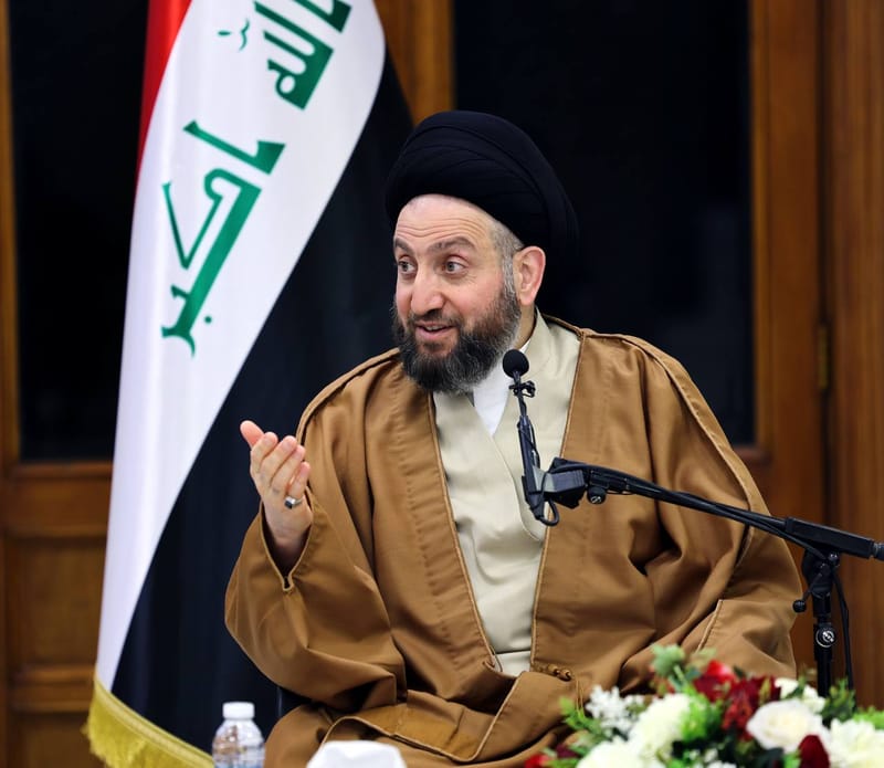 الحكيم يلتقي شيوخ ووجهاء عشائر قضاء عفك في الديوانية عشيرة آل شيبة الكريمة بحضور أخينا المفضال الشيخ ميثاق آل شيبة