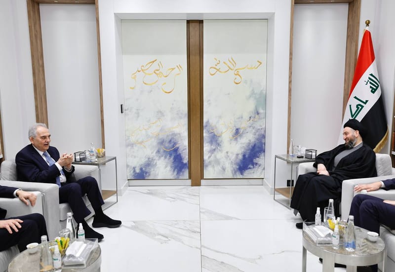 الحكيم وفد مجموعة السلام برئاسة معالي السيد سمير الحباشنة وزير الداخلية الأردني الأسبق