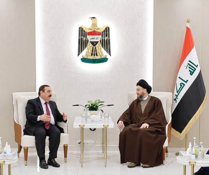 الحكيم يلتقي رئيس كتلة الاستقرار في مجلس محافظة الأنبار
