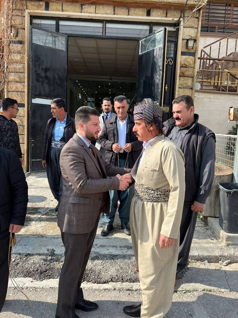 مسؤول مكتب اقليم كردستان يزور الشيخ سيامند احد وجهاء عشيرة تيلكو