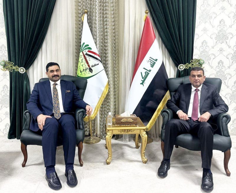 جانب من زيارة مسؤول تنظيمات الجنوب السيد قصي الموسوي لمحافظ ذي قار الأستاذ مرتضى الابراهيمي