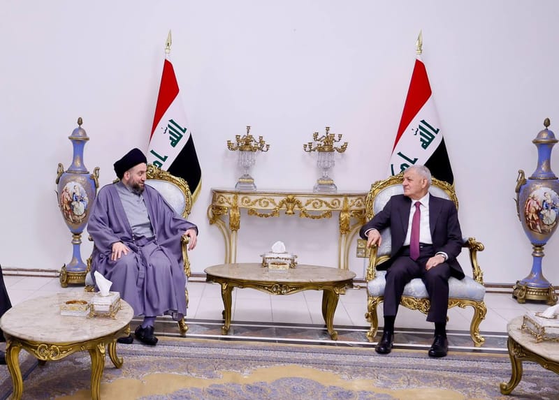 الحكيم يلتقي فخامة رئيس الجمهورية الدكتور عبد اللطيف جمال رشيد