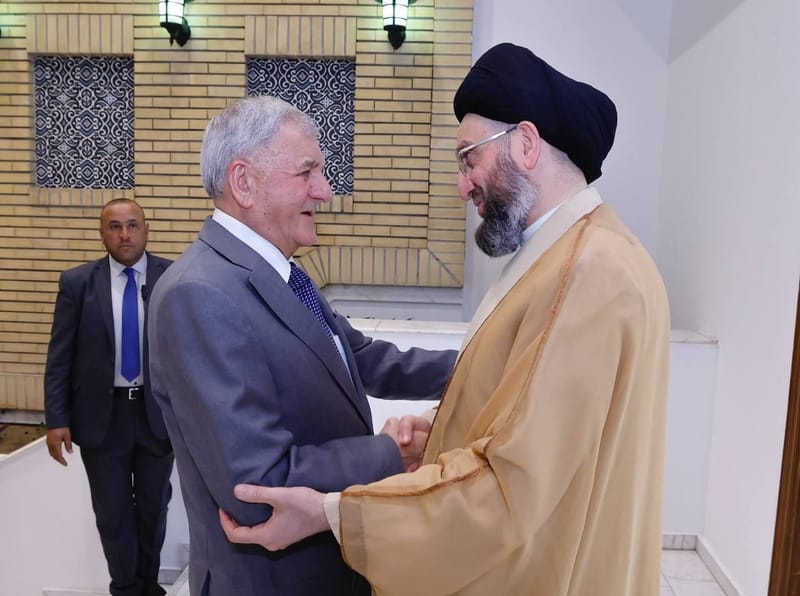 السيد الحكيم يستقبل فخامة رئيس الجمهورية