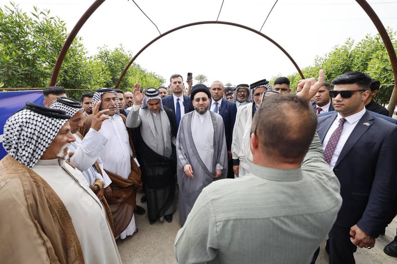 زيارة سماحة السيد عمار الحكيم مضيف الشيخ عادل نعمة الخيكاني