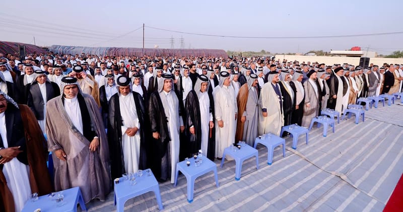 زيارة سماحة السيد عمار الحكيم مضيف جناب الشيخ حبيب آل زغير آل مرسول آل بوصالح الگرعاوي