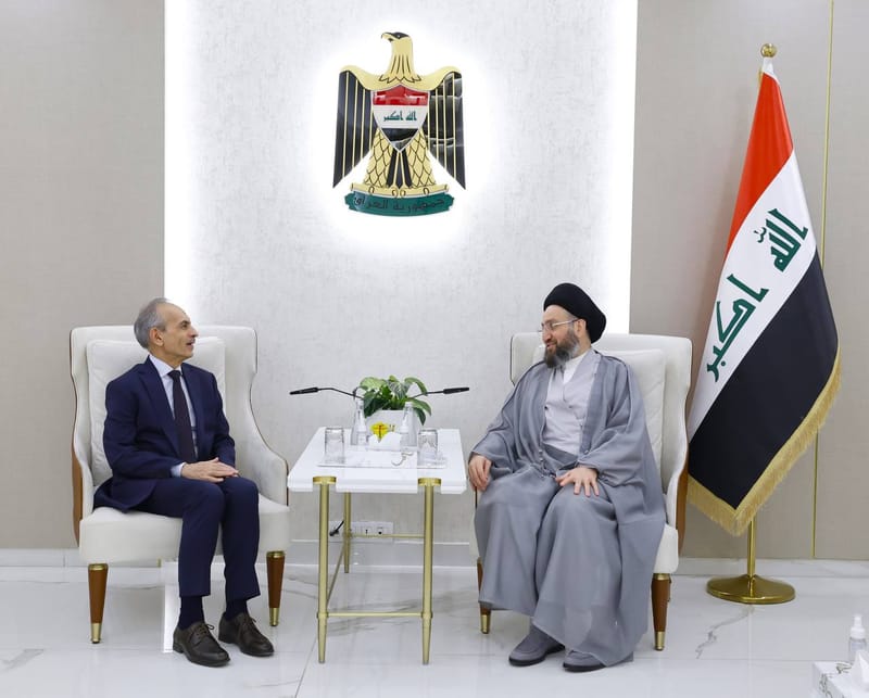 لقاء سماحة السيد عمار الحكيم  رئيس الجبهة التركمانية العراقية الأستاذ حسن توران