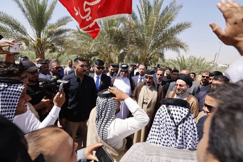 التقى  سماحة السيد عمار الكعبي  جمعا من شيوخ ووجهاء قبيلة بني كعب