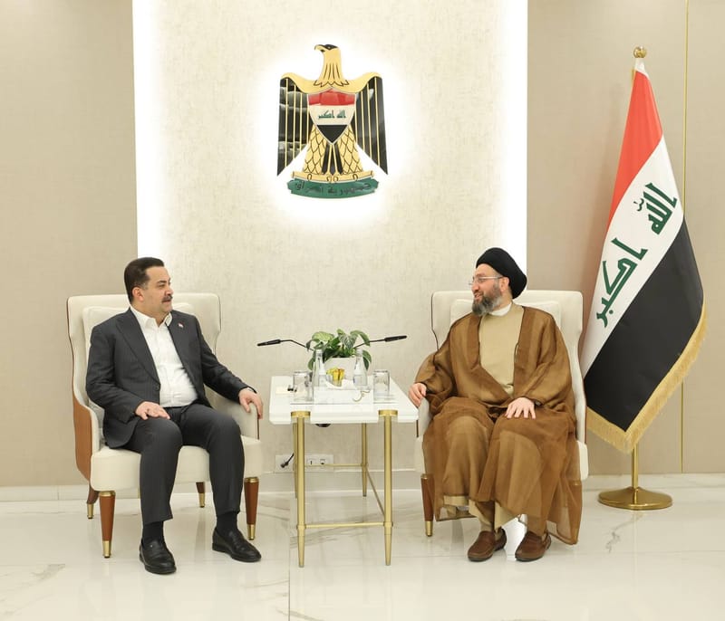 استقبل سماحة السيد عمار الحكيم  دولة رئيس الوزراء الأستاذ محمد شياع السوداني