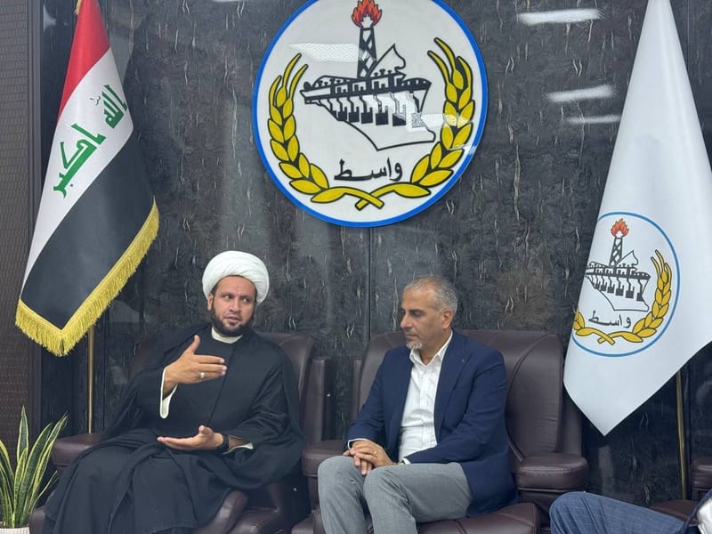 من محافظة واسط.. وفد تياري برئاسة الشيخ حميد الكعبي أمين المحافظة