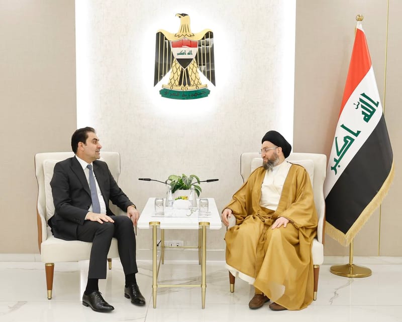 استقبل سماحة السيد عمار الحكيم رئيس مجلس النواب بالنيابة الأستاذ محسن المندلاوي