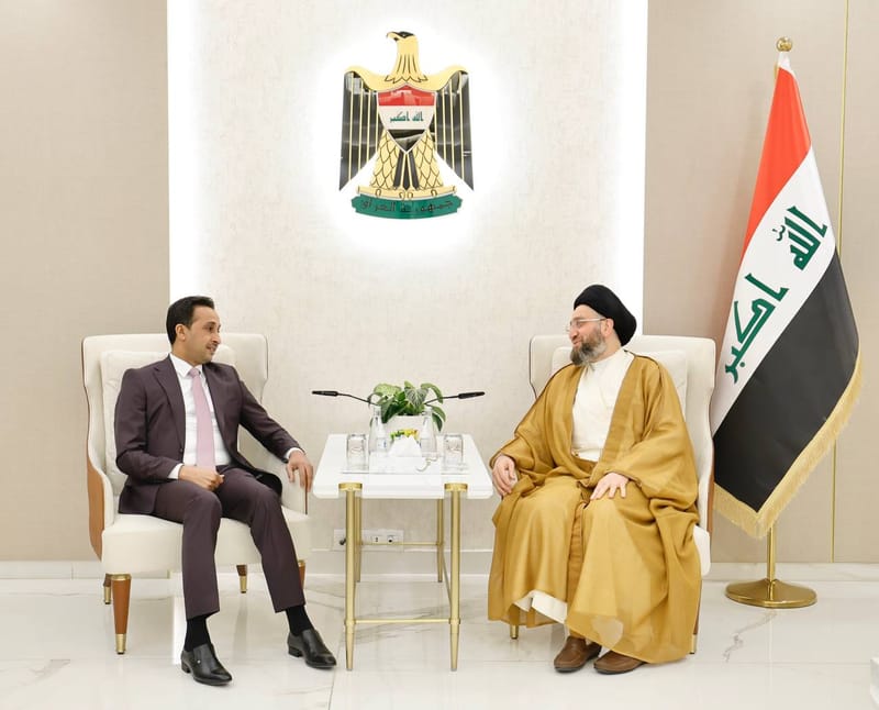 لقاء سماحة السيد عمار الحكيم   وفد تحالف قيم النيابي برئاسة الأستاذ ناظم الشبلي