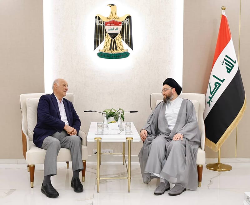 إلتقى سماحة السيد عمار الحكيم  معالي وزير الموارد المائية الأستاذ عون ذياب