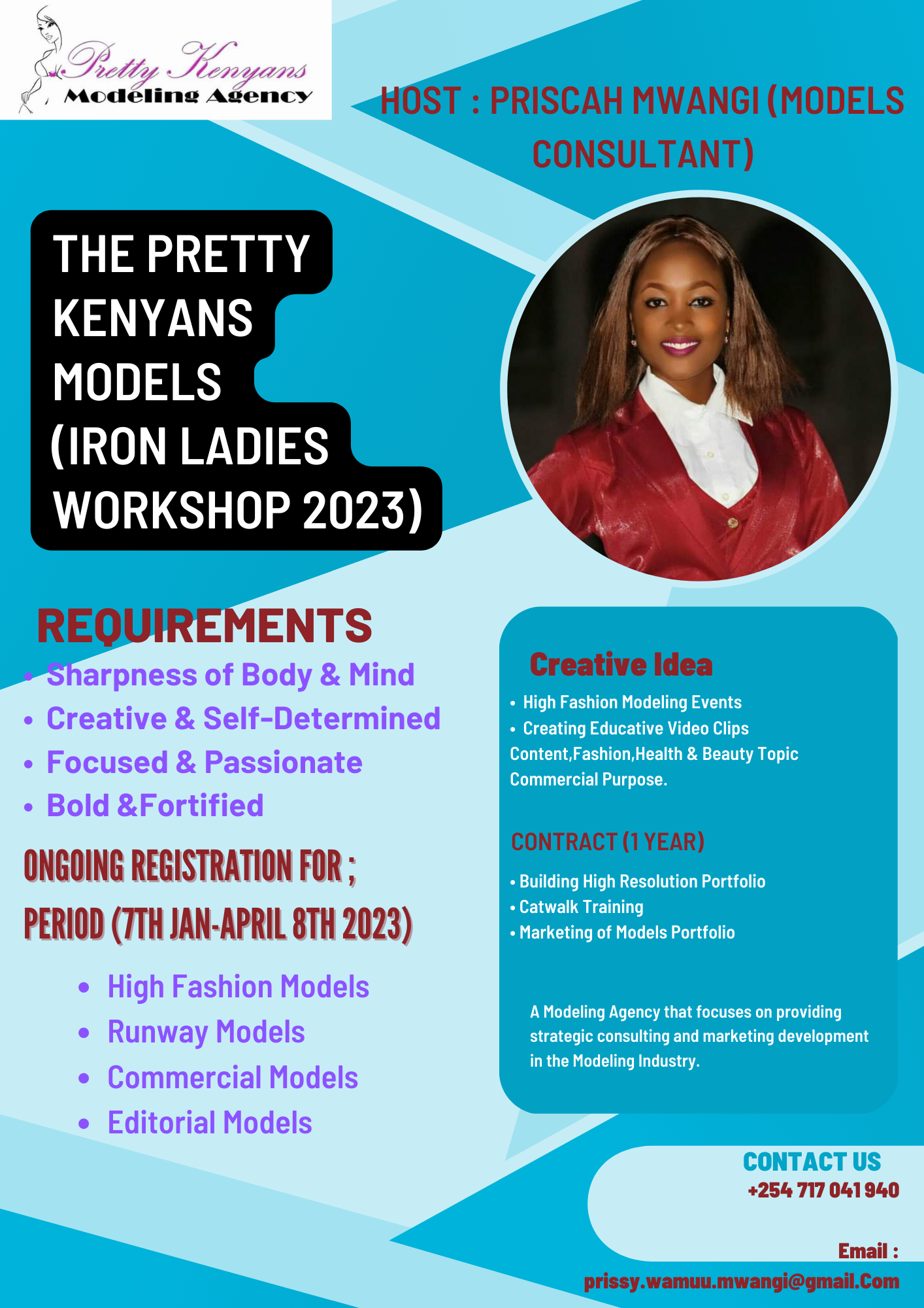 Iron Ladies Models Workshop Poster.