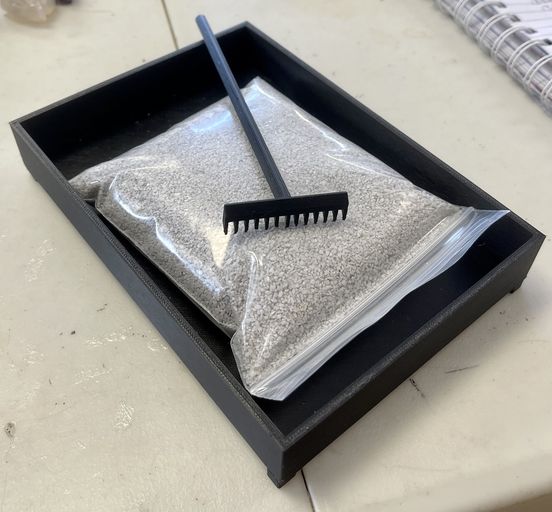 Rock Garden Box with Rake