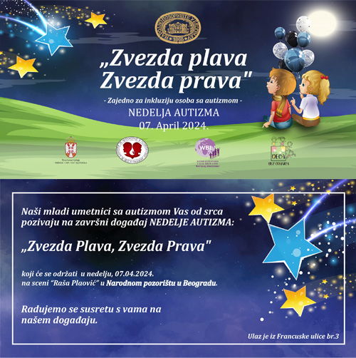 "Zvezda plava, Zveda prava" Nedelja autizma