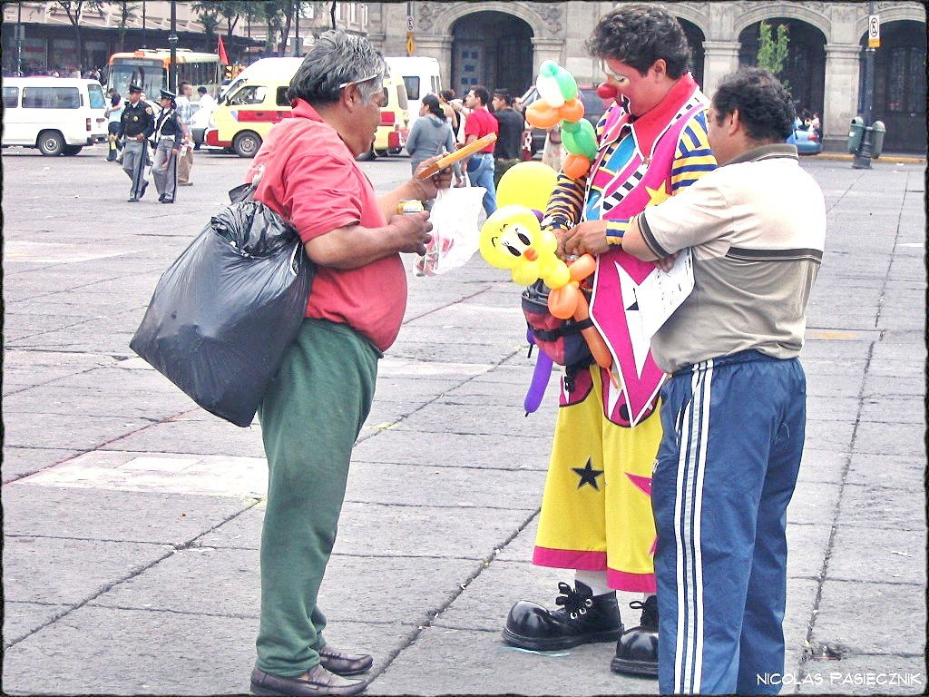 El payaso del Zócalo, Ciudad de México