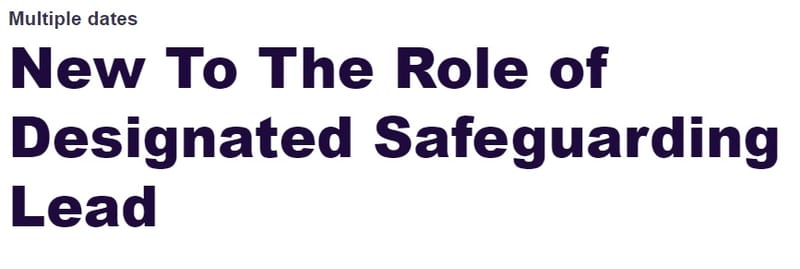 New to the Role of Safeguarding Lead