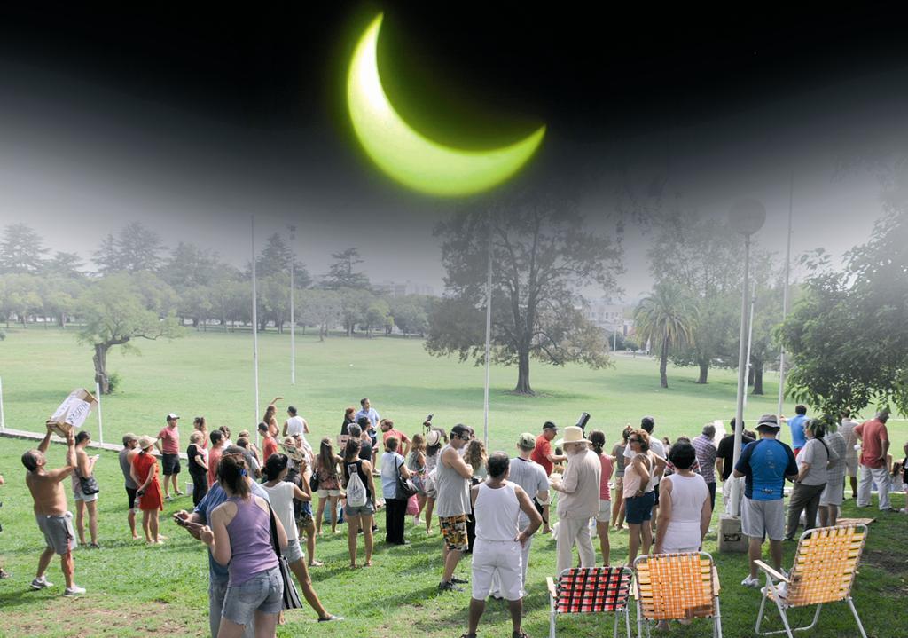 El eclipse deslumbró a grandes y chicos