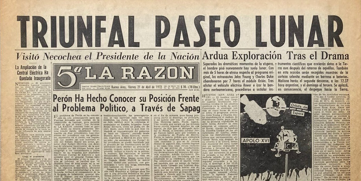 Apollo 16 | 5ta La Razón 21/4/1972