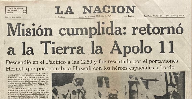Apollo 11 | La Nación 25/7/1969