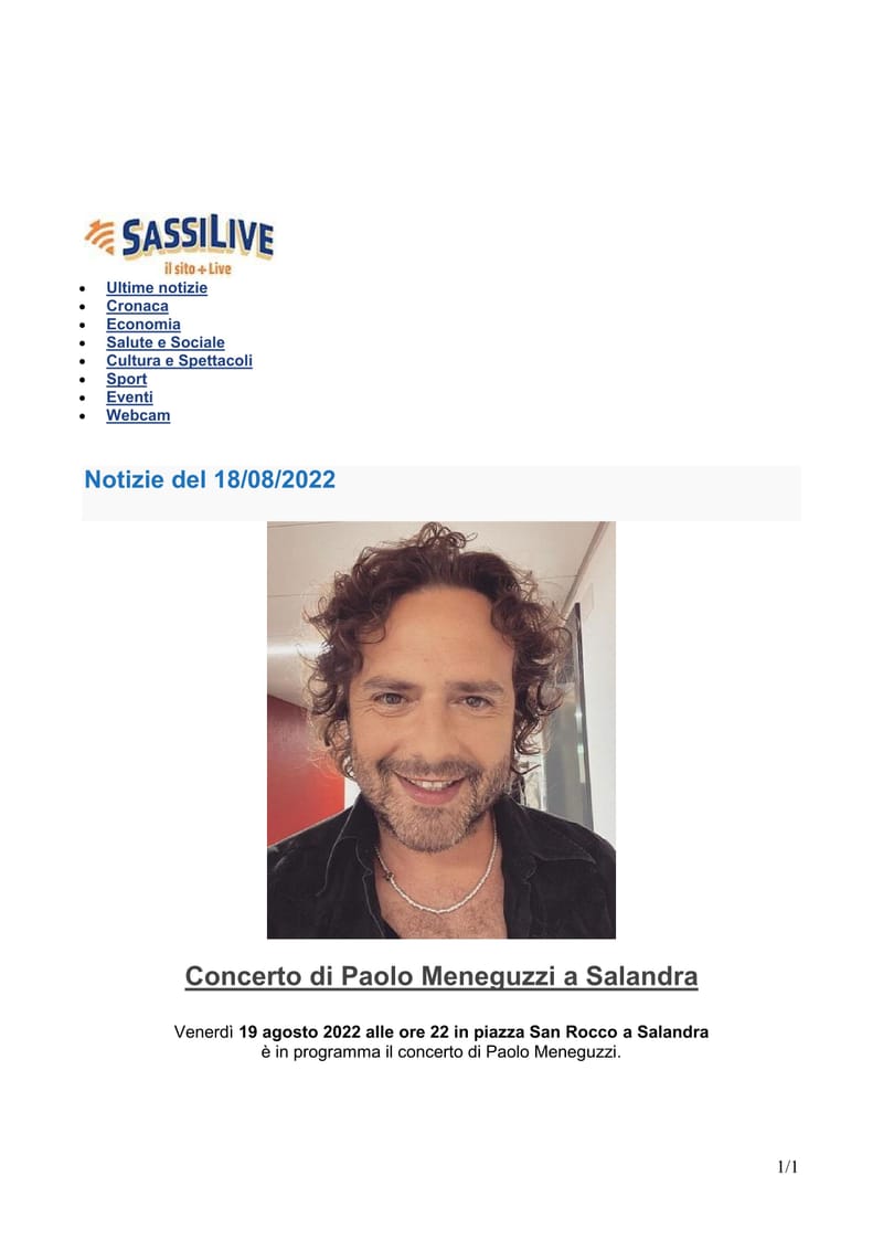CONCERTO DI PAOLO MENEGUZZI