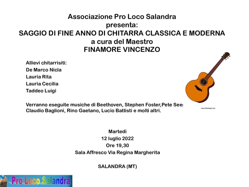 CORSO E SAGGIO DI CHITARRA
