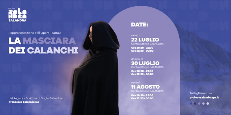Grande Successo  dell'Opera Teatrale "La Masciara dei Calanchi" del Regista e Scrittore  di Origini Salandresi  Francesco Sciannarella.