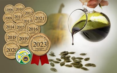 Für uns nur das Beste! Kernöl Champignons 2023 Steiermark