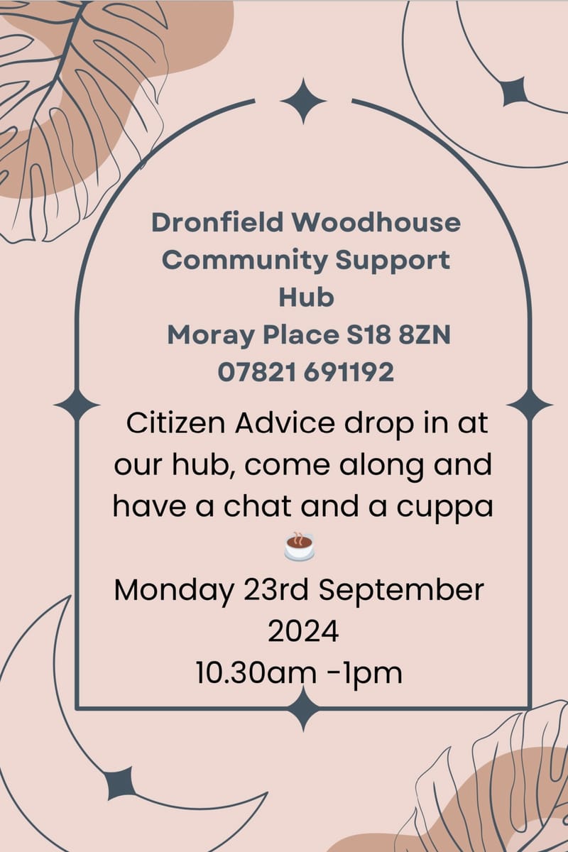 Citizens Advice drop in 10.30am - 1pm