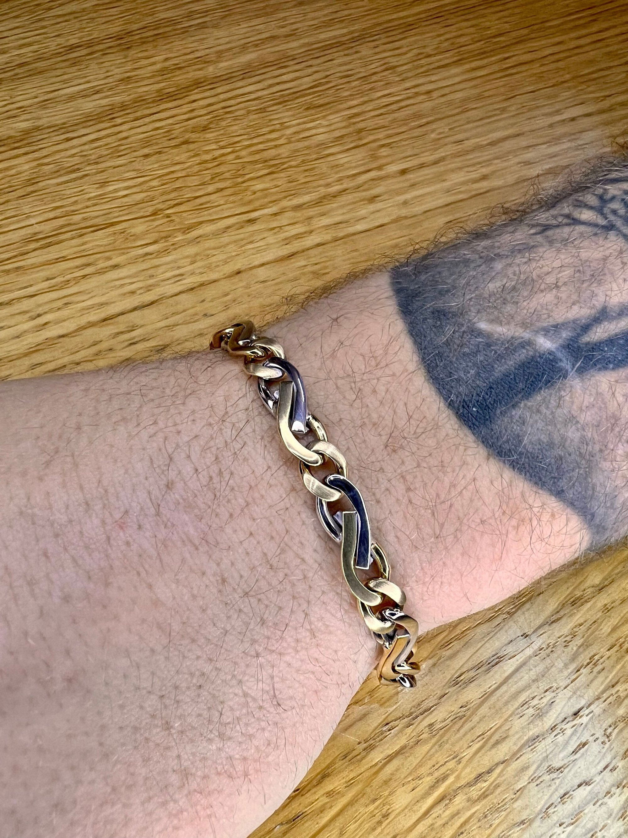 Bracciale Oro Giallo e Bianco 750°