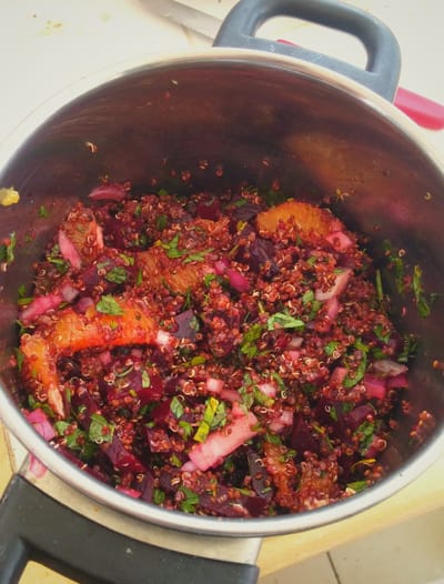 QUINOA AND BEET SALAD WITH A CITRUS BALSAMIC VINAIGRETTE