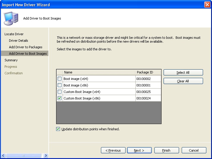 How to add drivers to WinPE boot image in OSD using SCCM