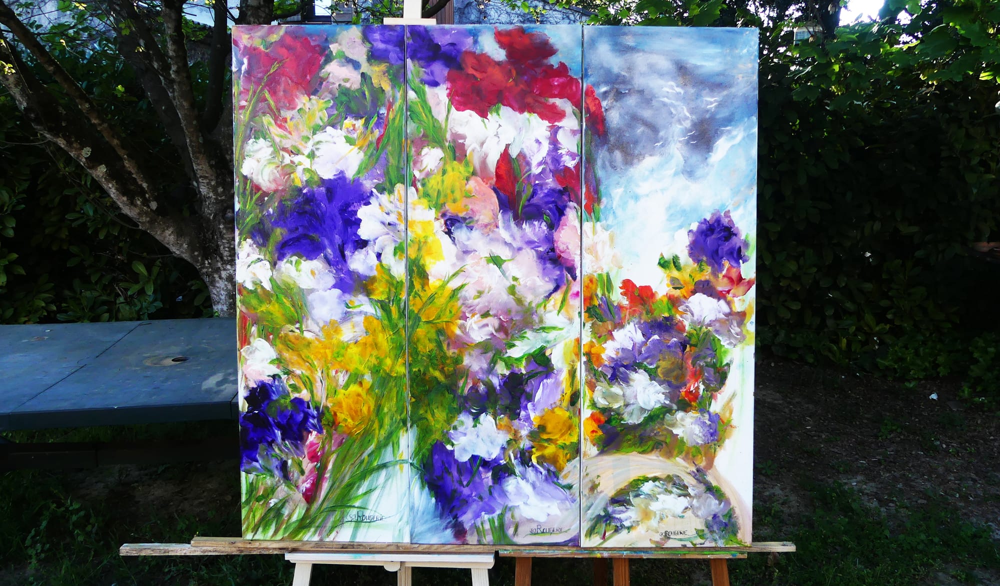 N° 437 Triptyque floral