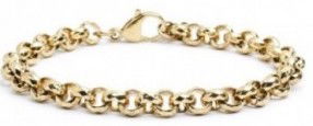 Bracciale acciaio in oro