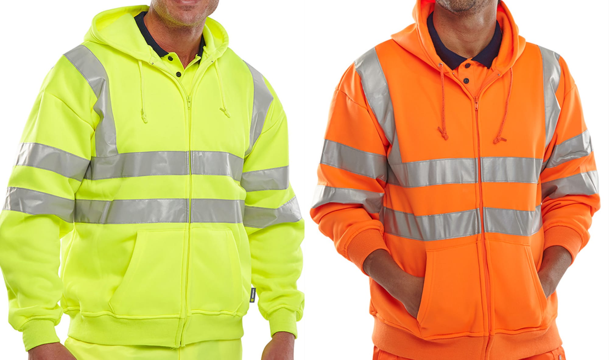 Hi Viz ZIPPED Hooded Sweatshirt £22