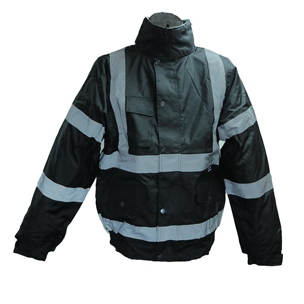 BLACK Hi Viz BOMBER Jacket  £28