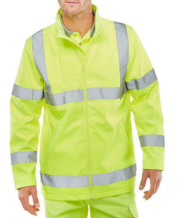 Yellow Hi viz softshell jacket  £15