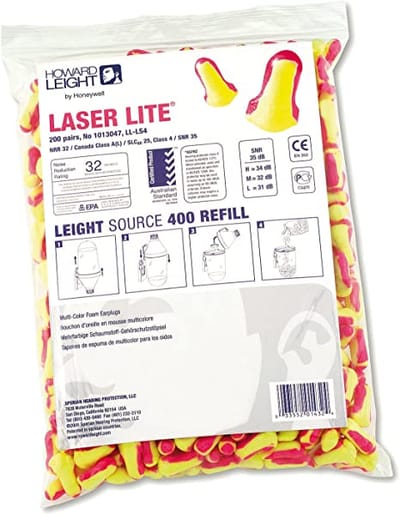 Bag 400 (200pairs) Laser Lite Ear Plugs  £10