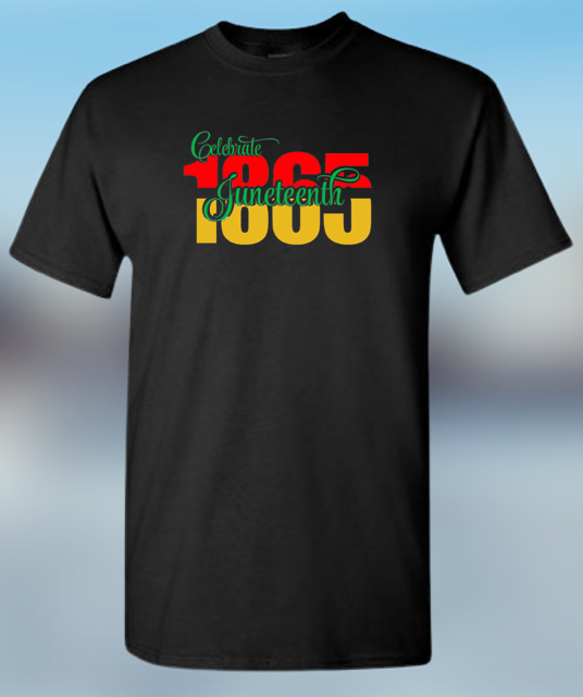 Juneteenth 1865 T-Shirt (Black and Gray)