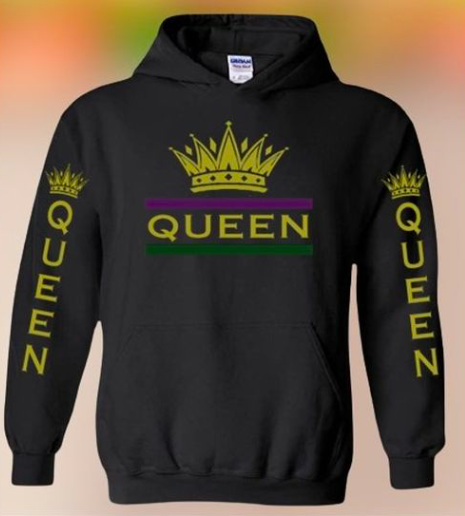 Queen Hoodie Sweatshirt (Black)