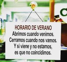 Summer opening hours