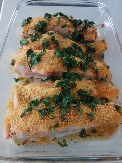 דג סלמון קריספי בתנור