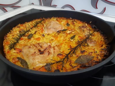 עוף ואורז בתנור