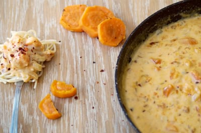 פסטה בטטה שמנת וצילי