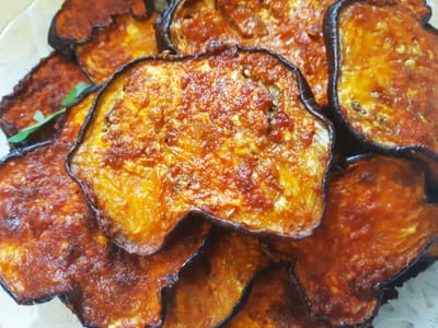 סלט חצילים בתנור